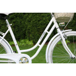 Dámsky retro bicykel 26" Lavida 1-prevodový biela biele kolesá